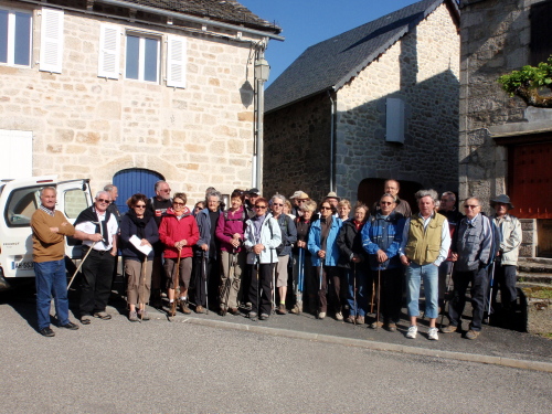 le groupe au départ d`Auriac