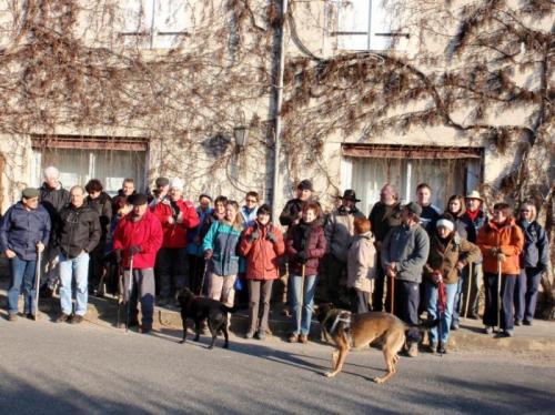 le groupe de randonneurs au départ de Carennac